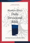 NKJV, Matthew Henry Daily Devotional Bible, Leathersoft, Blue, 366 Daily Devotions